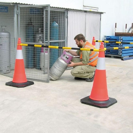 Barrier Group Retractable Cone Bar - 1.2 to 2 Metres - Barrier Group - Ramp Champ