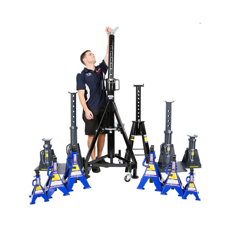 Borum Workshop Equipment Borum Industrial Pin-Style Short Jack Stand, 15 Tonne Capacity