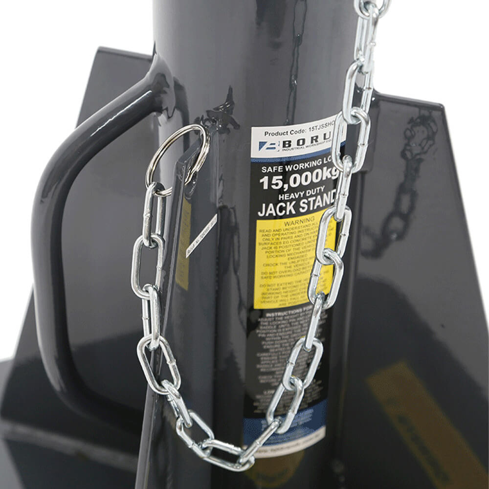 Borum Workshop Equipment Borum Industrial Pin-Style Short Jack Stand, 15 Tonne Capacity