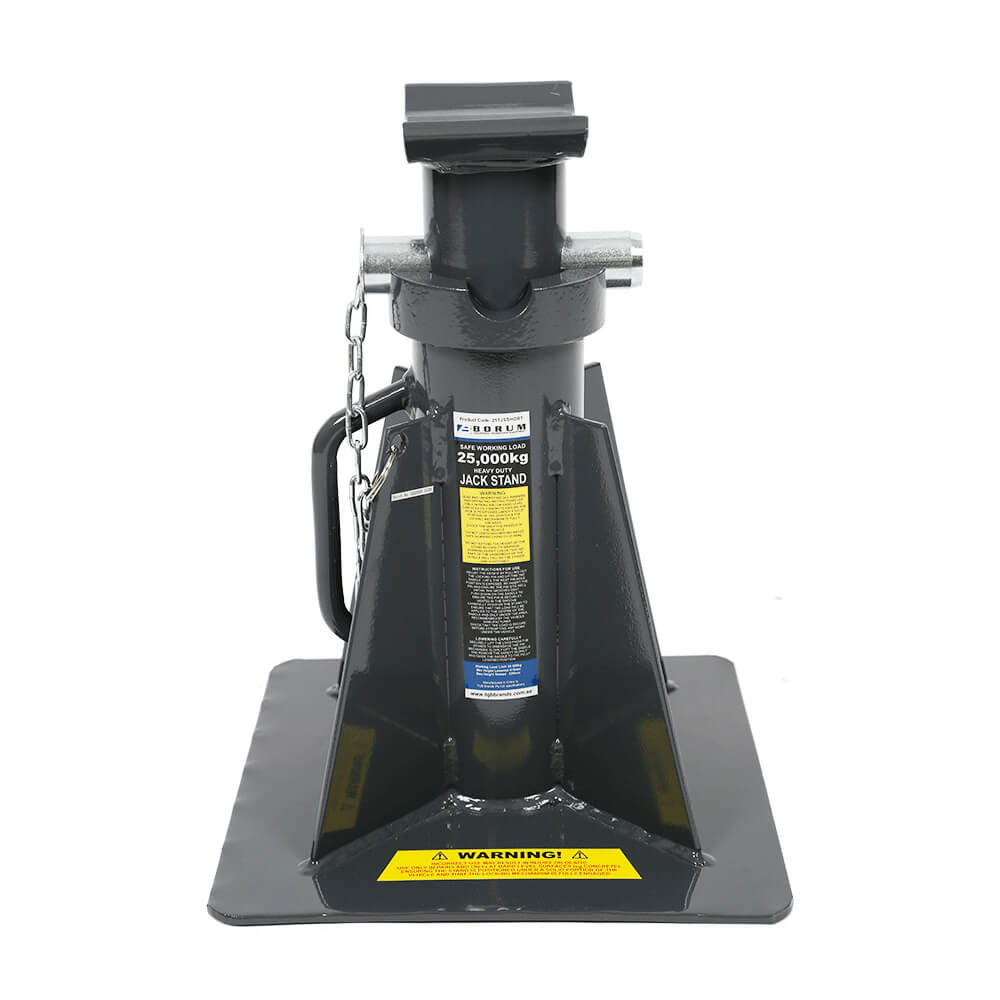 Borum Workshop Equipment Borum Industrial Pin-Style Short Jack Stand, 25 Tonne Capacity