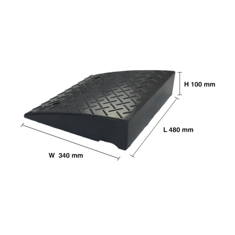 Heeve Heavy-Duty Solid Rubber Ramp for Straight Kerb – Ramp Champ