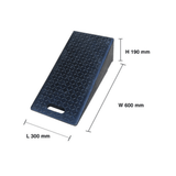 Heeve Car & Truck 300 x 600 x 190mm Heeve Heavy-Duty 5-Tonne Portable Rubber Kerb Ramp