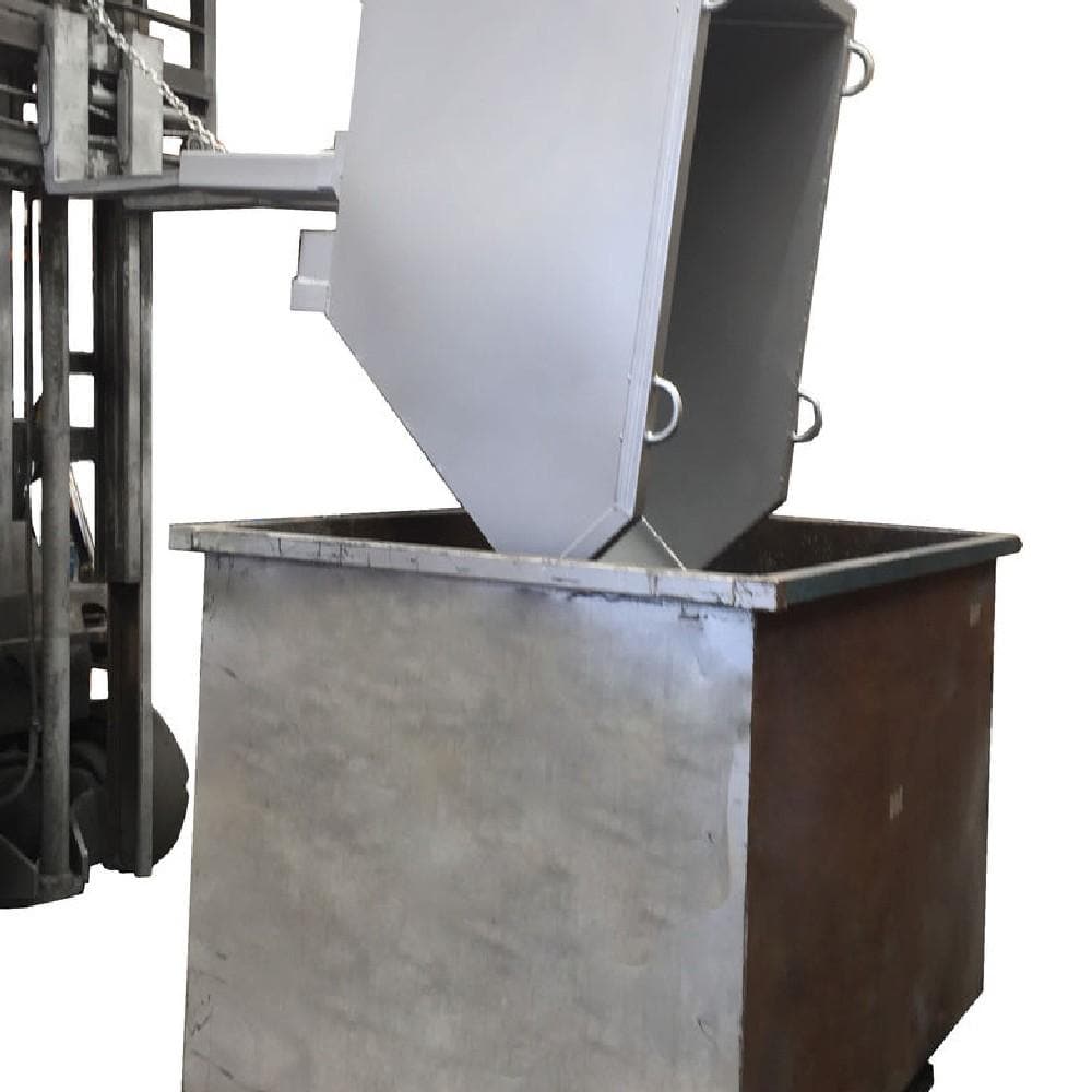DHE Heavy Duty Skip Tipping Bin Forklift Attachment - DHE - Ramp Champ