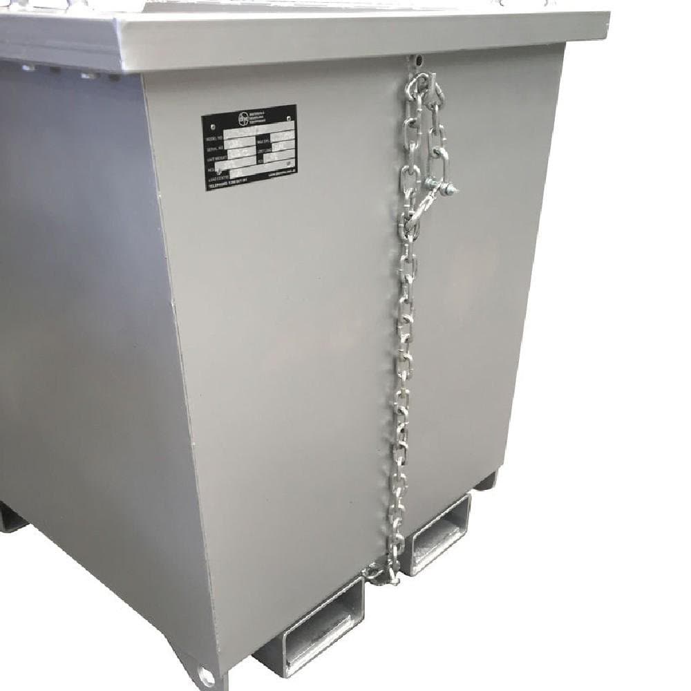 DHE Heavy Duty Skip Tipping Bin Forklift Attachment - DHE - Ramp Champ