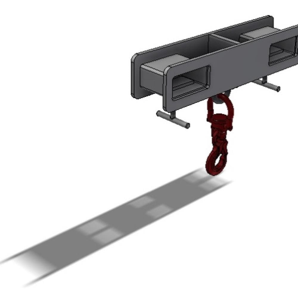 DHE 2-Tonne Slip-On Jib Lifting Crane Forklift Attachment - DHE - Ramp Champ