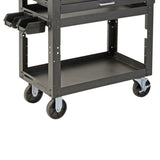 Troden Workshop Equipment Durolla 3-Layer Steel Uitility Cart with Shelves, 150kg Capacity
