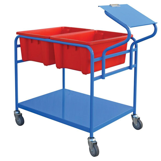 Troden Workshop Equipment Durolla Double Tub Order Picking Trolley with Optional Clipboard Unit