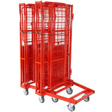 Troden Workshop Equipment Durolla Folding Cage Trolley w/ Lockable Doors, 500kg Capacity