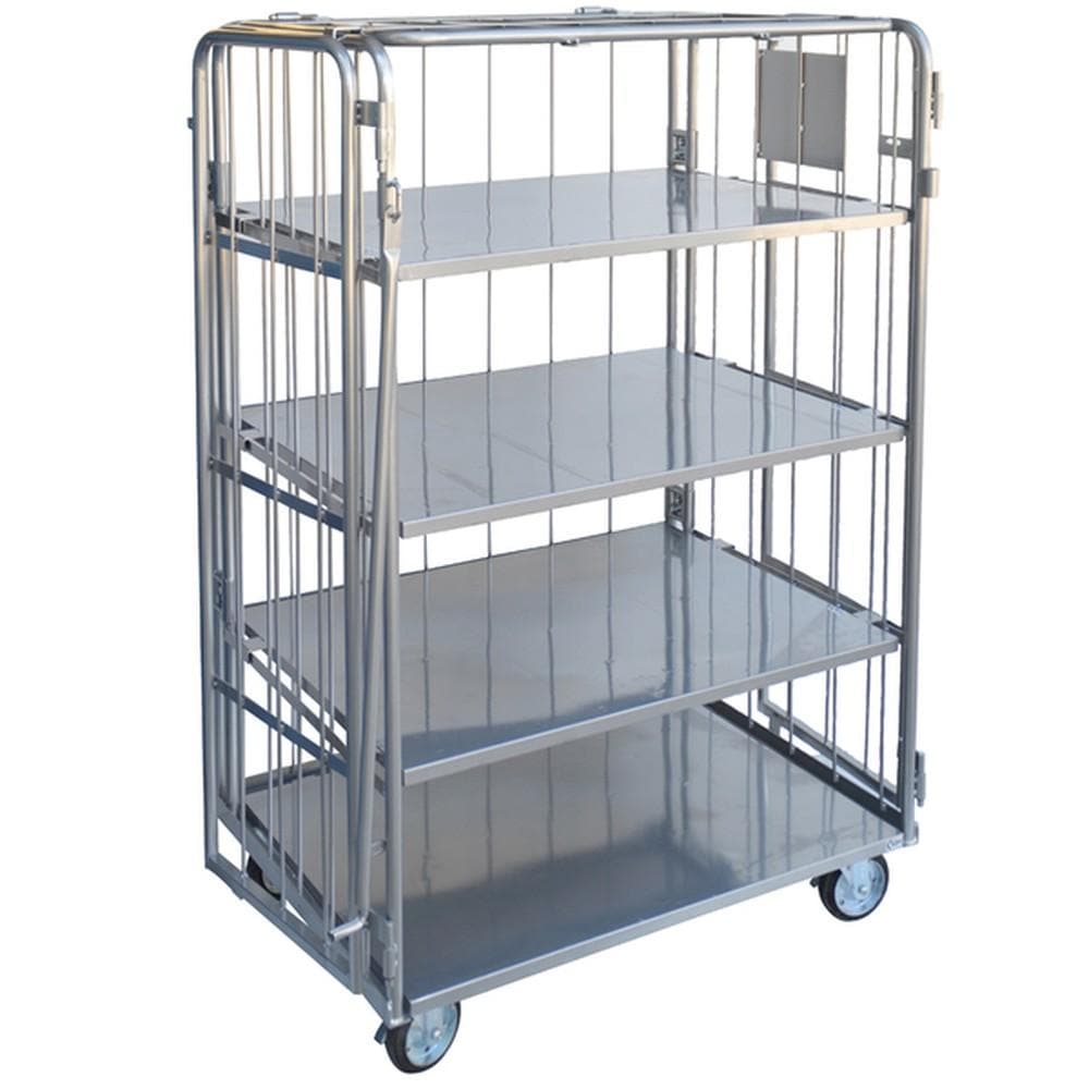 Troden Workshop Equipment Durolla Heavy-Duty Foldable Security Cage Trolley, 500kg Capacity