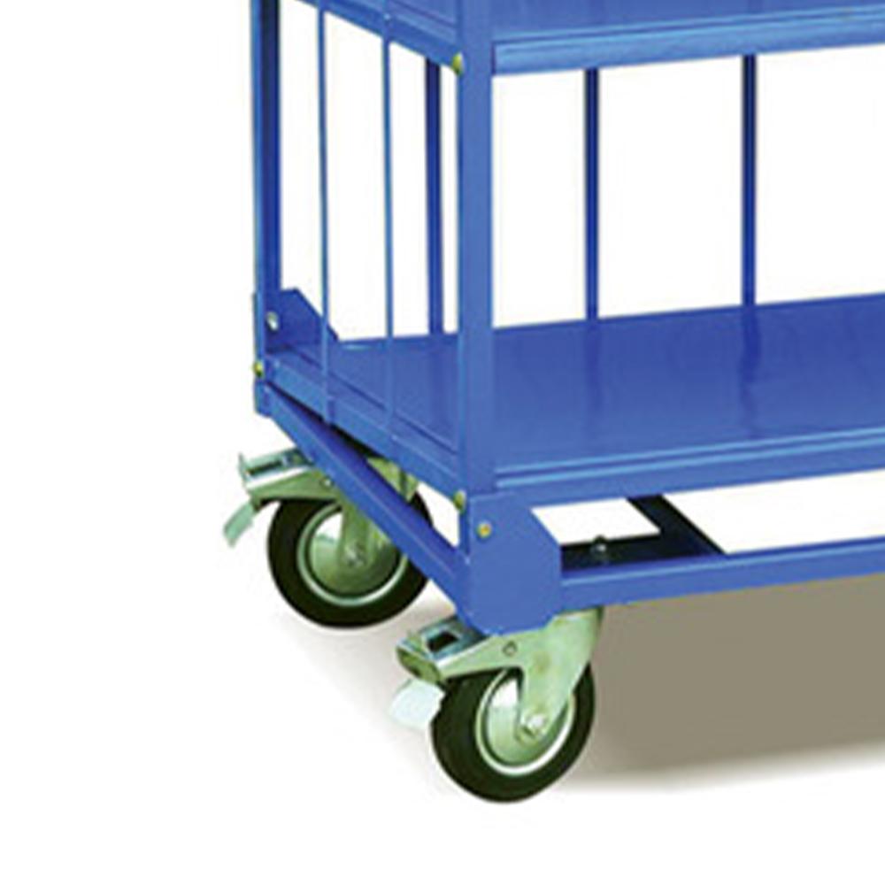 Troden Workshop Equipment Durolla Heavy-Duty Sloping 4-Shelf Trolley, 500kg Capacity