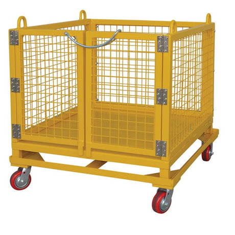 Troden Workshop Equipment Durolla Heavy Duty Cage Bin Trolley w/ Hinged Doors, 1-Tonne Capacity