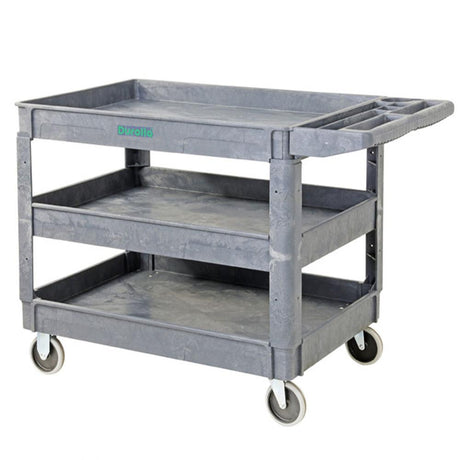 Troden Workshop Equipment Durolla Plastic Utility Cart with Storage Bin Handle,  250kg Capacity