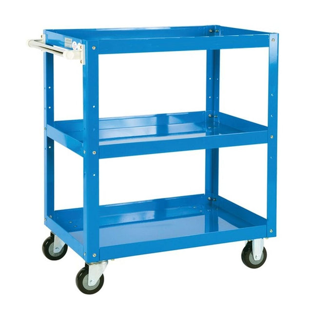 Troden Workshop Equipment Durolla Prestige Heavy Duty 3-Tier Steel Trolley, 500kg Capacity