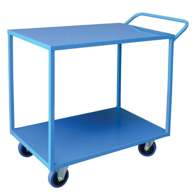 Troden Workshop Equipment Durolla Single Handle 2-Tier Steel Platform Trolley, 500kg Capacity