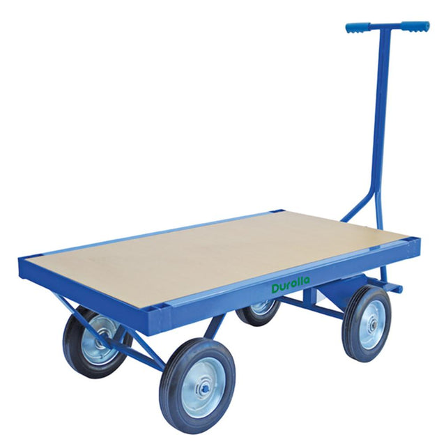 Troden Workshop Equipment DurollaTimber Deck Wagon Platform Truck, 700kg Capacity