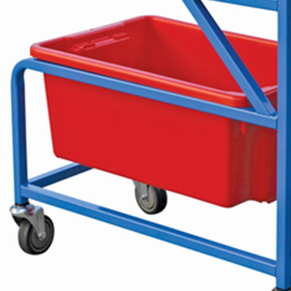 Troden Workshop Equipment Durolla Twin-Tub Off-Set Order Picking Trolley with Clipboard