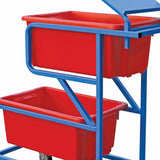 Troden Workshop Equipment Durolla Twin-Tub Off-Set Order Picking Trolley with Clipboard