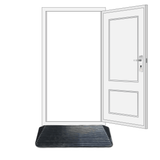 Heeve Mobility Ramps 50mm Heeve Solid Rubber Wheelchair Threshold Door Ramp With Winged Edges