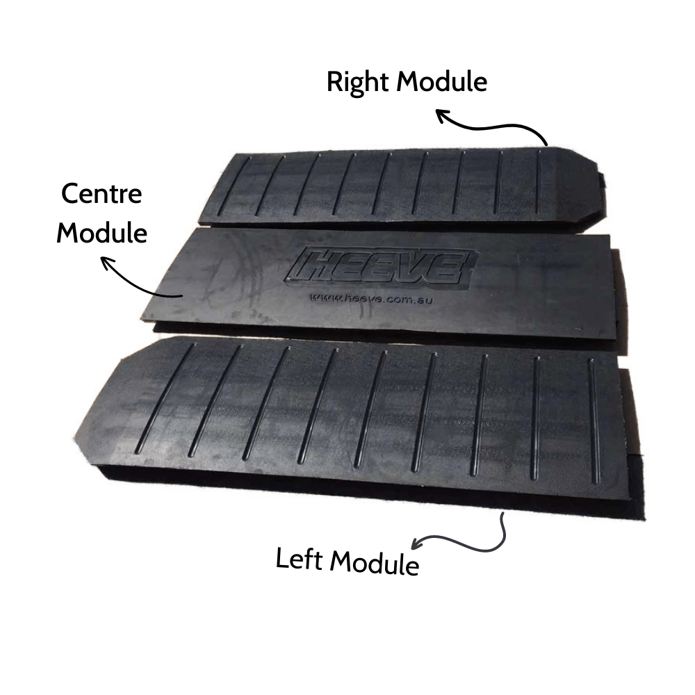 Heeve Traffic Control & Parking Equipment Heeve Premium Driveway Rubber Kerb Ramp 4.8m Kit for Rolled-Edge Kerb