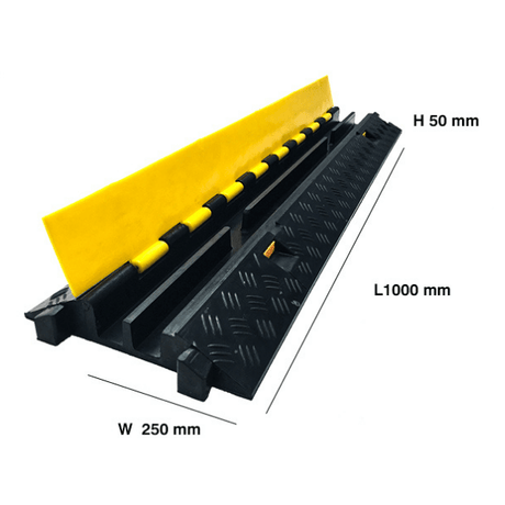 Heeve Road & Traffic Heeve Hinged Lid Rubber Cable Protector - 2 Channel