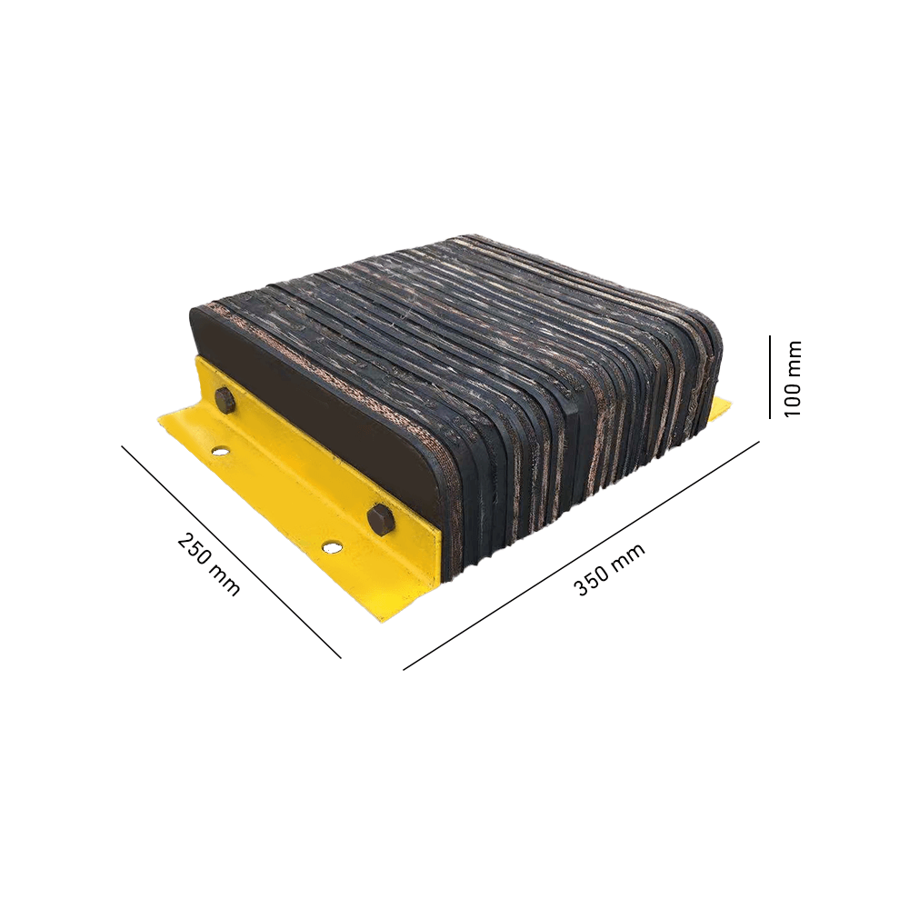 Heeve Loading Dock & Warehouse Heeve Laminated Rubber Dock Bumper With Steel Angle