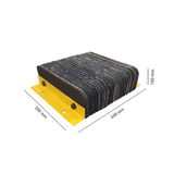 Heeve Loading Dock & Warehouse 300mm x 400mm x 100mm Heeve Laminated Rubber Dock Bumper With Steel Angle