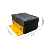 Heeve Loading Dock & Warehouse 300mm x 400mm x 150mm Heeve Laminated Rubber Dock Bumper With Steel Angle