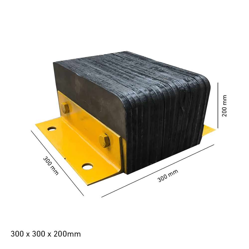 Heeve Loading Dock & Warehouse Heeve Laminated Rubber Dock Bumper With Steel Angle