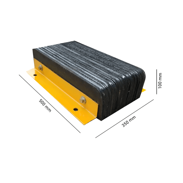 Heeve Laminated Rubber Dock Bumper With Steel Angle – Ramp Champ