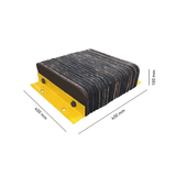 Heeve Loading Dock & Warehouse 300mm x 350mm x 150mm Heeve Laminated Rubber Dock Bumper With Steel Angle