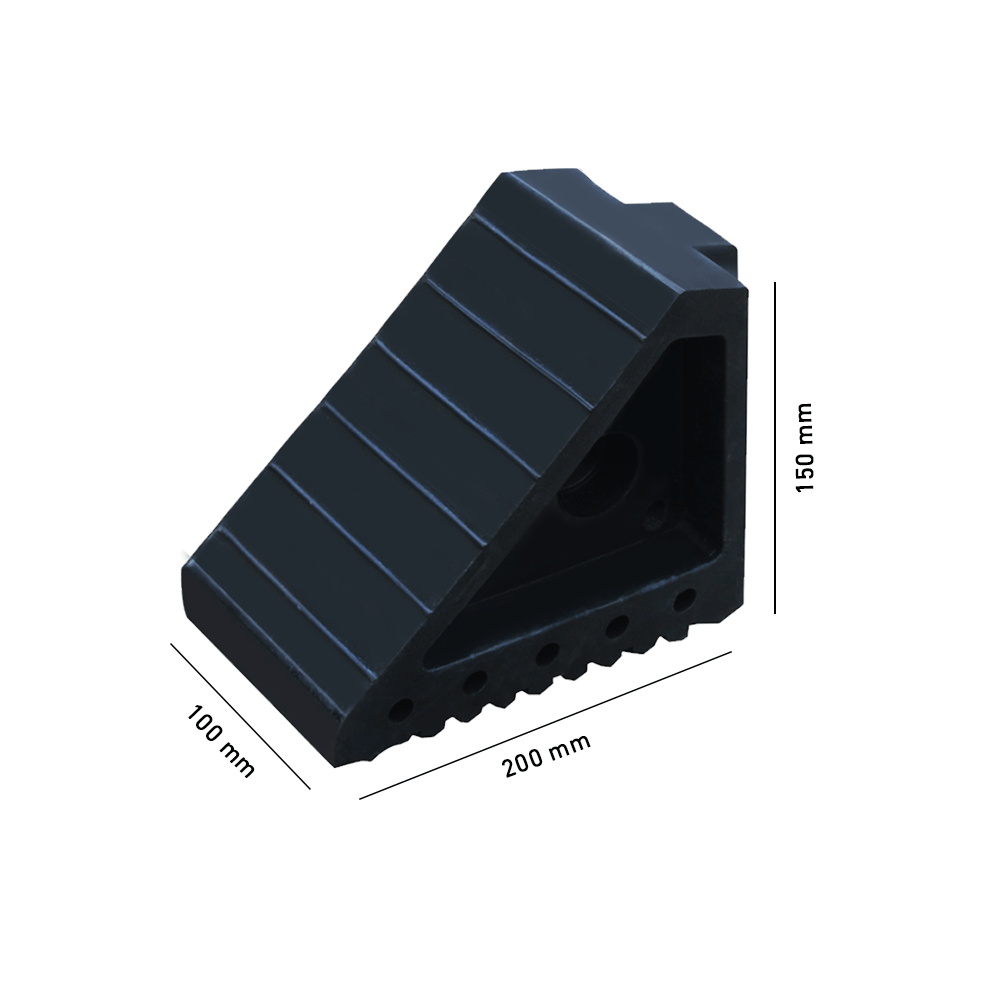 Heeve Wheel Chock 200mm x 100mm x 150mm Heeve Portable Rubber Wheel Chock