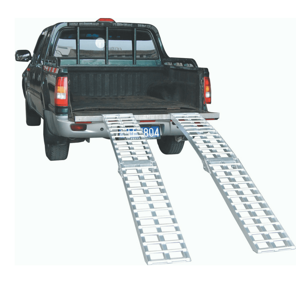 Heeve Heavy Duty Heeve 2.3m x 1.3-Tonne Alum Curved Folding Heavy-Duty Lawn Mower Ramps