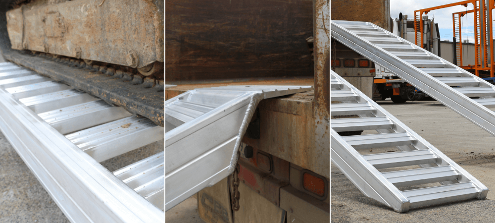 Heeve Construction & Machinery Heeve 5-Tonne 3.5m x 560mm Aluminium Loading Ramps For Rubber Tracks