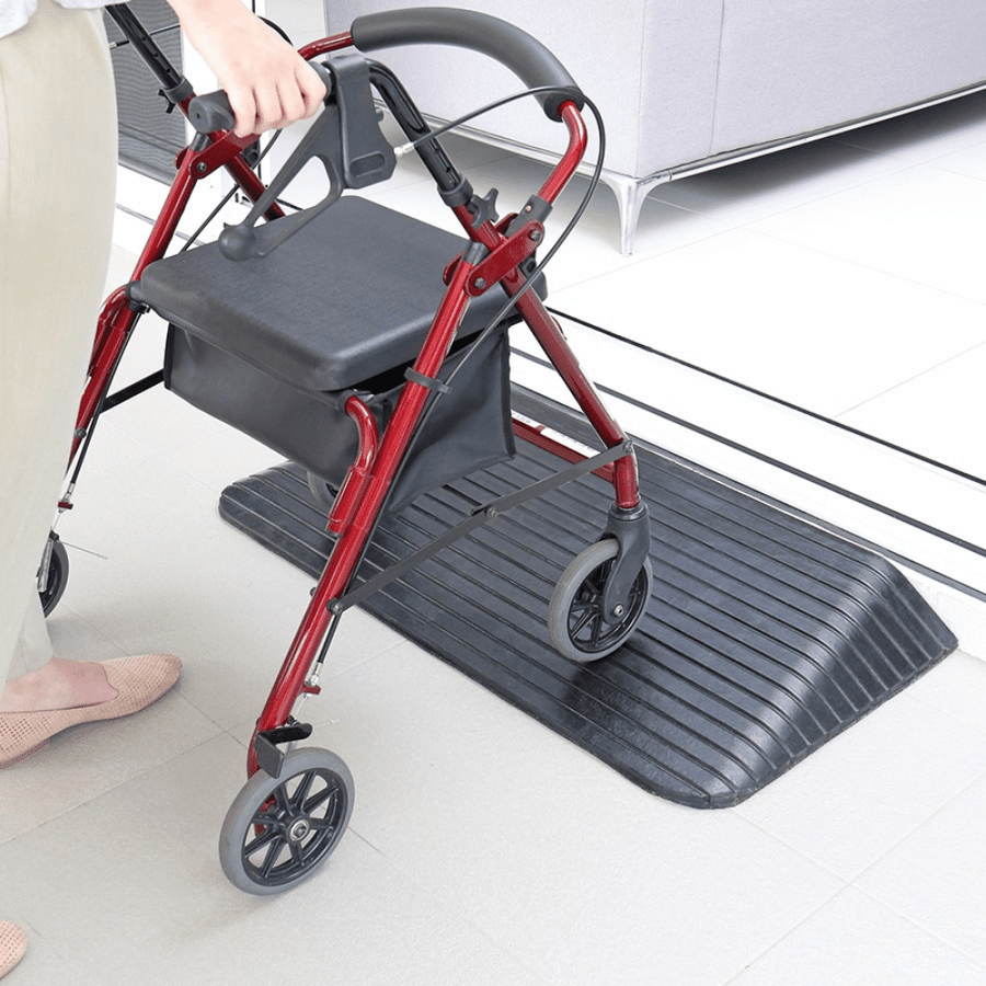 Heeve Rubber Wheelchair Threshold Ramp With Winged Edges – Ramp Champ