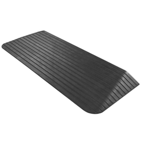 black rubber ramp on white background
