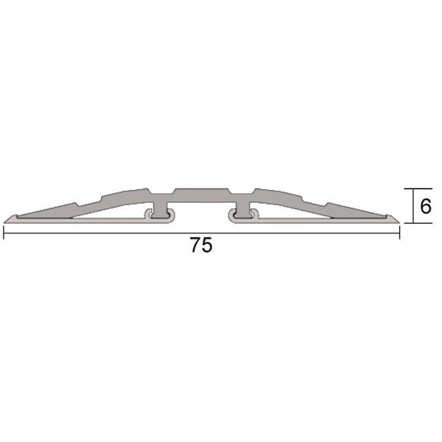 Kilargo Kilargo 75mm Heavy-Duty Low-Profile Aluminium Threshold Plate