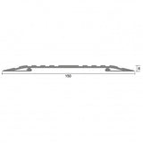 Kilargo Kilargo 150mm Heavy-Duty Low-Profile Aluminium Threshold Plate
