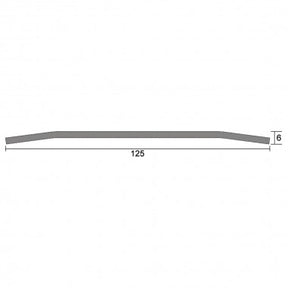 Kilargo Kilargo 125mm Heavy-Duty Stainless Steel Threshold Plate 6mm High