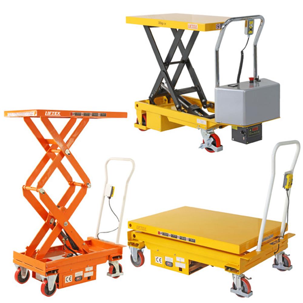 Troden Workshop Equipment Liftex 12v Electric Scissor Lift Trolleys, Up to 1 Tonne Capacity