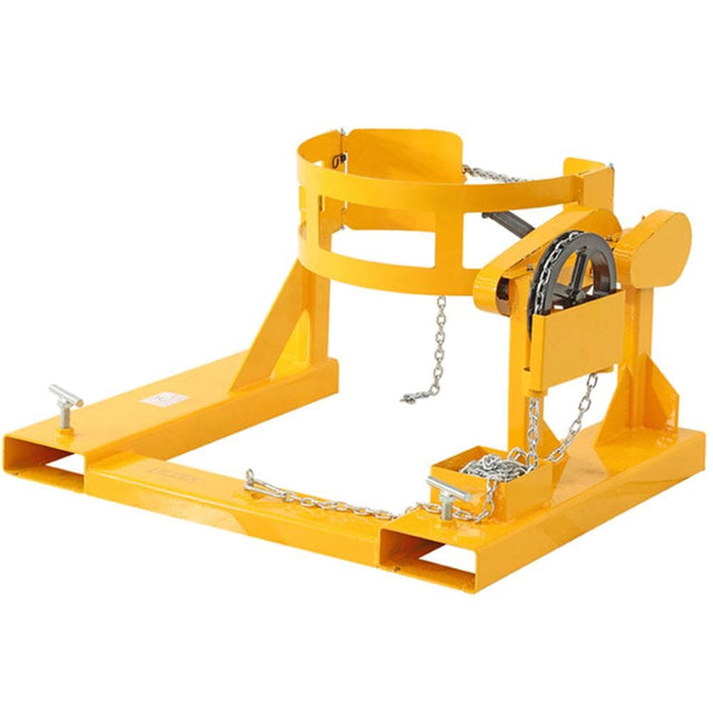 Troden Workshop Equipment Liftex Forklift Drum Rotator for Steel Drums - 500kg Capacity