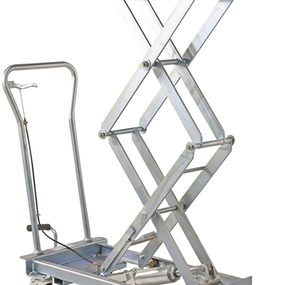 Troden Workshop Equipment Liftex Galvanised Scissor Lift Trolley, 150kg Capacity