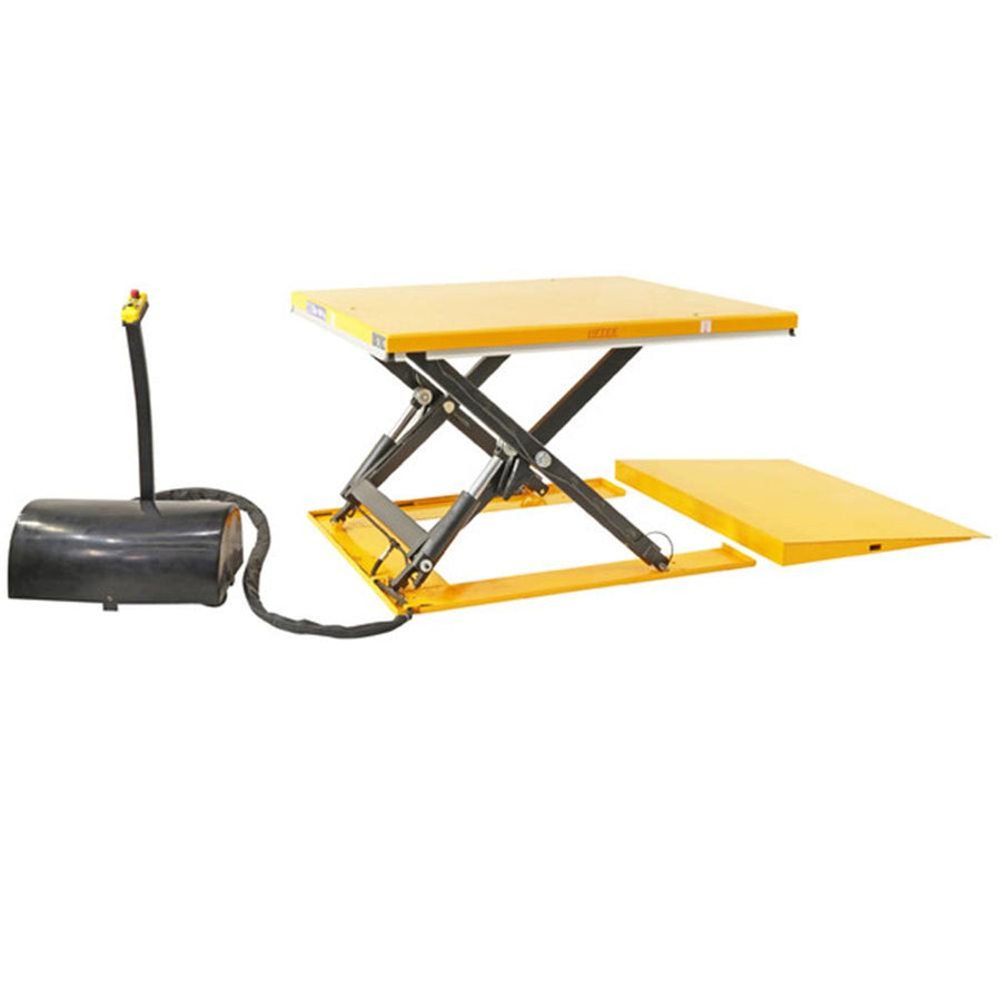 Liftex Low Profile Pallet Lift Table w/ Ramp, Up to 2 Tonne Capacity ...