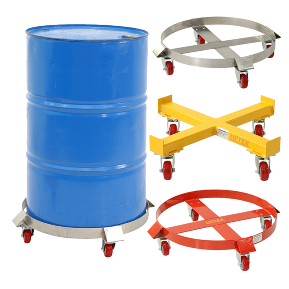 Troden Workshop Equipment Liftex Round Drum Dollies - Up to 500kg Capacity