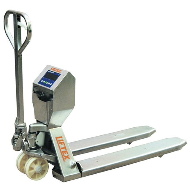 Troden Workshop Equipment Liftex Stainless Steel Pallet Truck with Load Scale, 2 Tonne Capacity