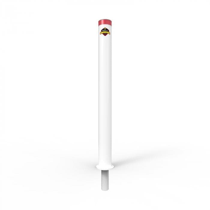 Linebacker 90mm Solid Core White Bollard – Core Drilled - Barrier Group - Ramp Champ