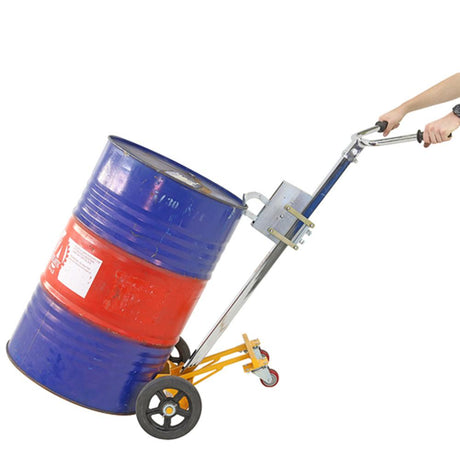 Troden Workshop Equipment Lixtex Self-Standing Steel & Plastic Drum Trolley - 450kg Capacity