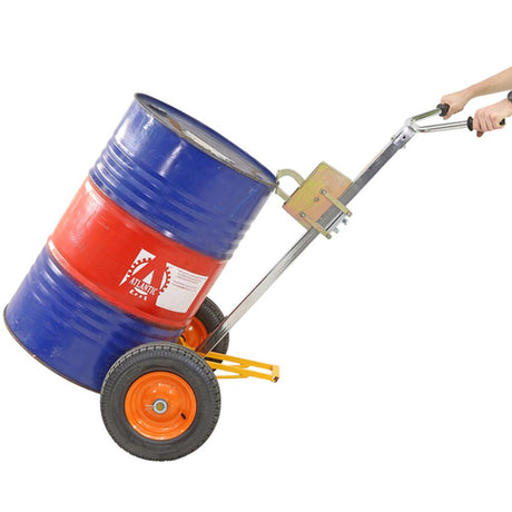 Troden Workshop Equipment Lixtex Self-Standing Steel & Plastic Drum Trolley - 450kg Capacity