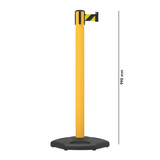 Barrier Group Traffic Control & Parking Equipment Black/Yellow Barrier Group Highline UPVC Portable Single Belt Post