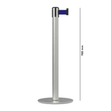 Barrier Group Traffic Control & Parking Equipment Blue Barrier Group Slimline Premium Portable Single Belt Post