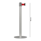 Barrier Group Traffic Control & Parking Equipment Red Barrier Group Slimline Premium Portable Single Belt Post